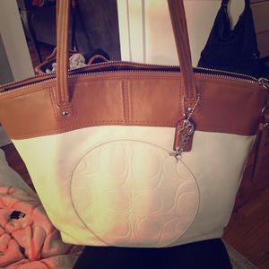 Coach leather large purse
